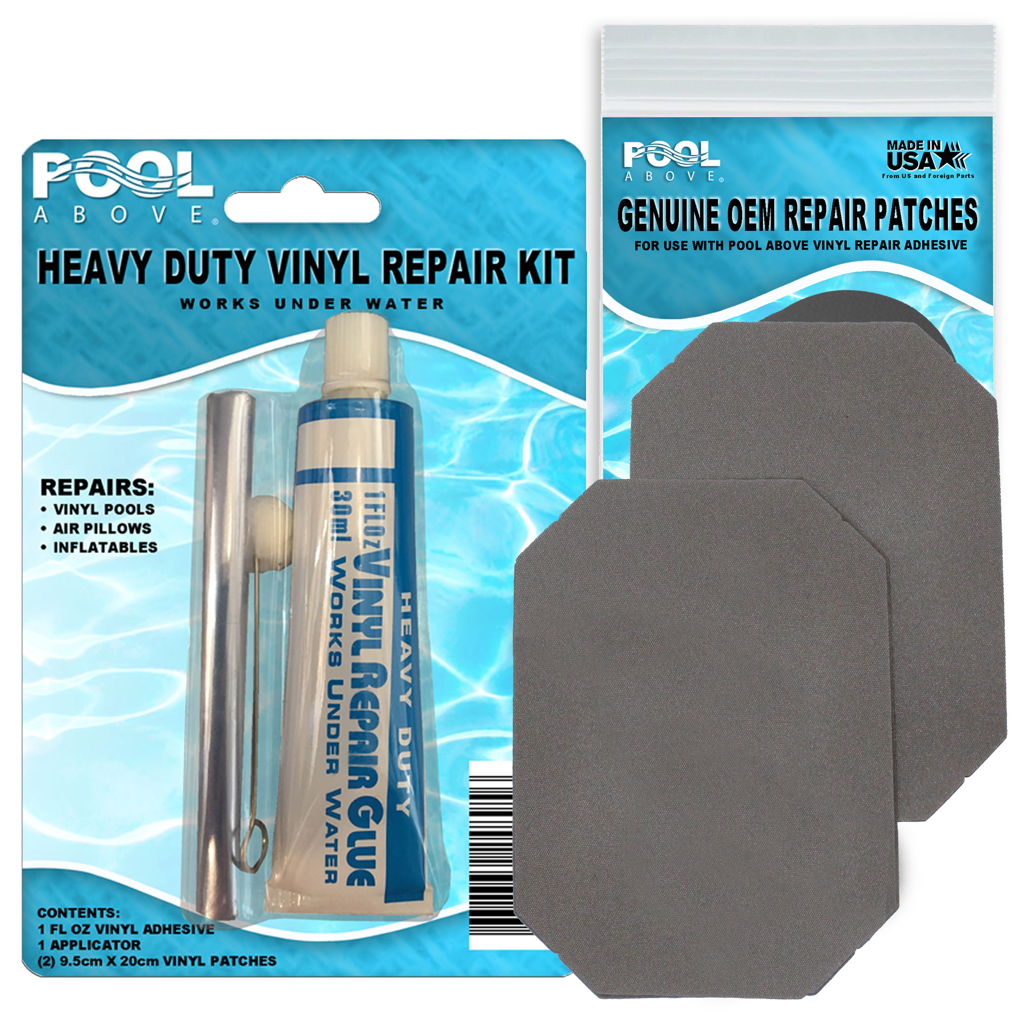 Pool Above Pool Above Vinyl Repair Kit with Clear Sealant, Ideal for