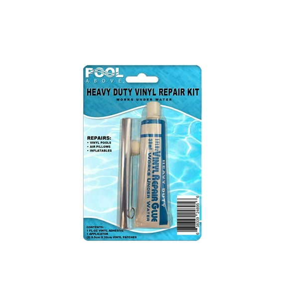 Pool Above Vinyl Repair Patch Kit with Glue | Works Under Water
