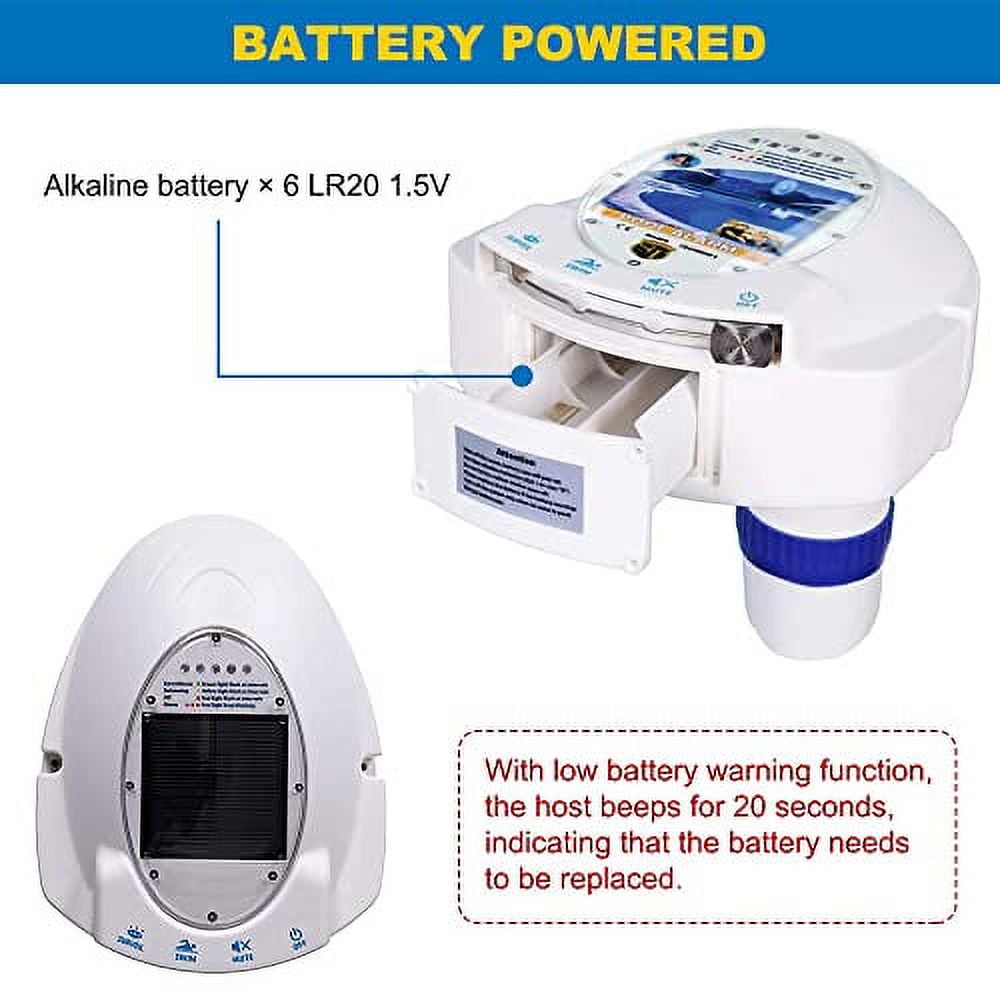 Pool Alarm, HOMEYA Rechargeable Battery Powered Smart Inground