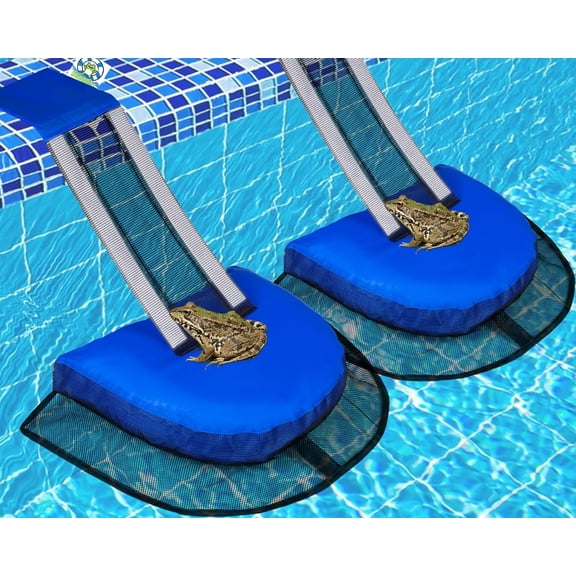 Pool Animal Escape Ramp Frog-Saver-Log - for 2Pcs Swimming Pools Wildlife Rescue Device,Durable Above Ground Critter Ramp, Prevent Drowning with Easy Install, Safety,Reusable (Blue-2Pack)
