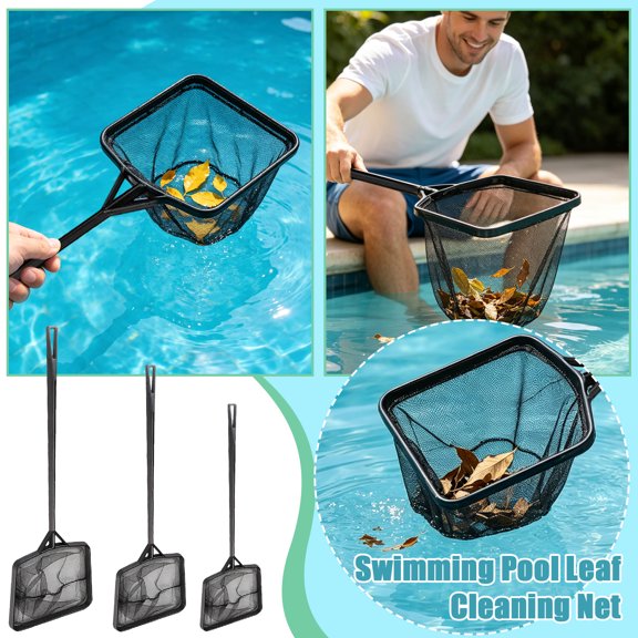Pool & Aquarium Net, Pool Skimmer Net Fine Mesh, Fish Net for Fish Tank, Aquarium Net Fine Mesh, 12X6X5 Inch 1 Pc Black All-In-One Small Skimmer Net, Lightweight Fine Mesh