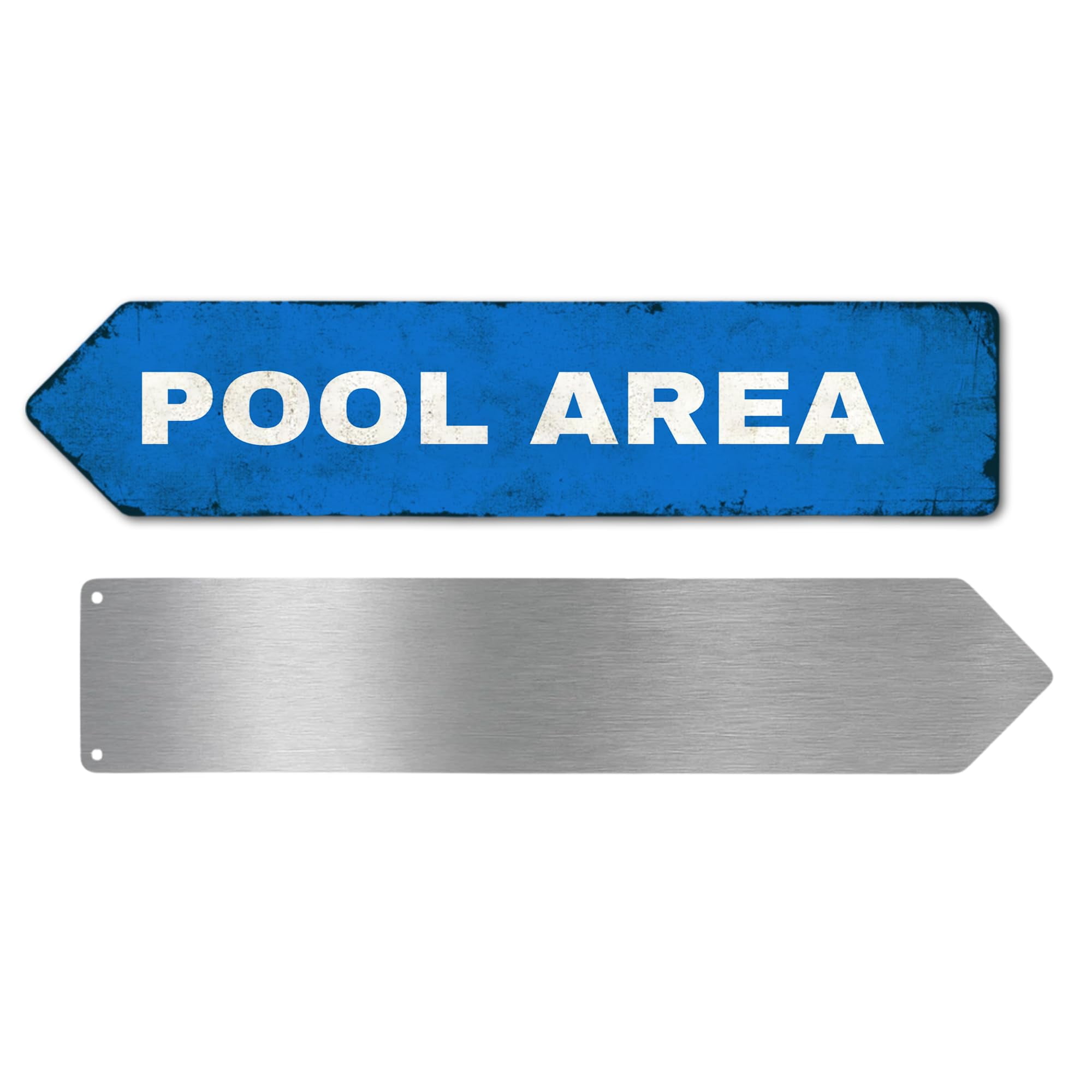Pool Area Metal Sign by DC | Arrow Metal Directional Signage for Indoor ...