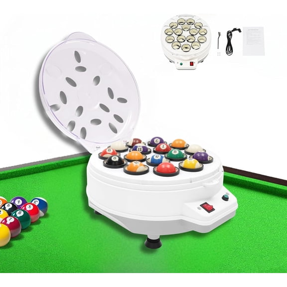 Pool Ball Cleaner Machine, 110V Upgraded Billiard Ball Cleaner, Automatic BallCleaner Electric Pool Ball Polisher for 16 Billiard and Snooker Balls (16 Balls)$$Sport & Recreation Other