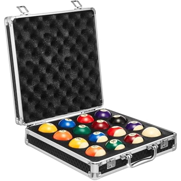 Pool Balls Billiard Set, 2-1/4" Regulation Size, 16 Pcs Resin Billiard Balls Set with 1 PC Carry Case, Pool Table Accessories for Tournament, Bar, Game Room & Gifts$$Sport & Recreation Other