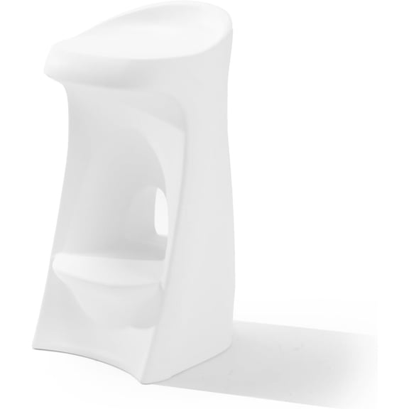 In Pool Bar Stool 33 Inch Tall Waterproof Patio Furniture Weighted Swimming Pool Chair Lounge Seating Outside Dining Counter Stool For Backyard Sun Deck, White