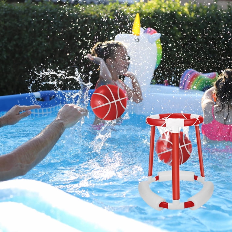 Floating In A Swimming Pool Basketball Pool Basketball Hoop Poolside