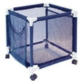 thumbnail image 1 of Pool Bins Pool Storage Organizer Mesh Rolling Pool Equipment Bin, Mini, Blue, PBFT-1501, 1 of 4