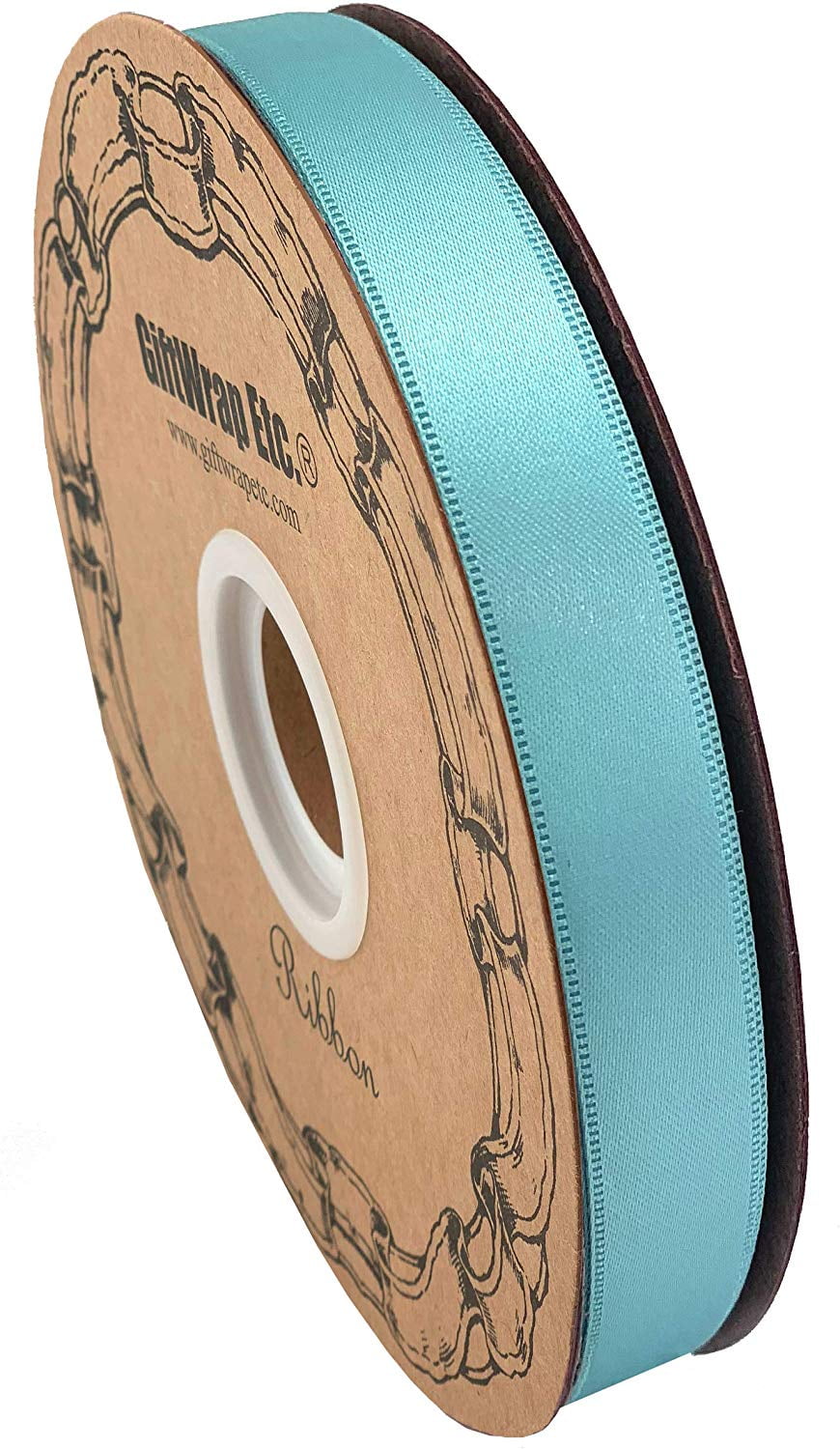 Force Pool Ribbon Pool Blue Satin Fabric Ribbon - 5/8