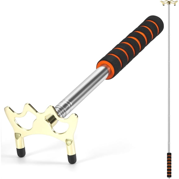 Pool Bridge Stick, Professional Retractable Pool Cue Bridge with Removable Brass Bridge Head, Free Adjustment for Multi-Angle Shots, Easy to Use and Storage, Essential Pool Table Accessories