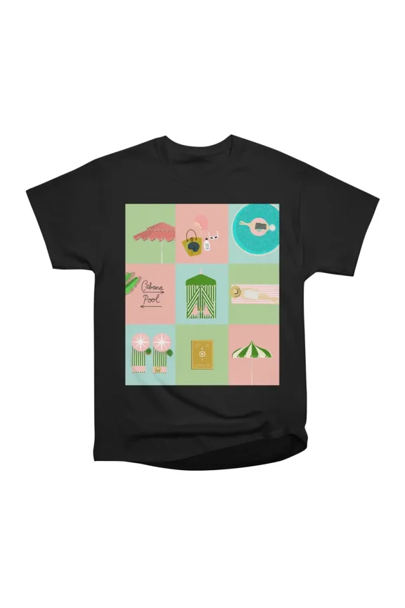 Pool Cabana Color Block T-Shirt Tee Gift For Him Merch For Her Apparel For Friend