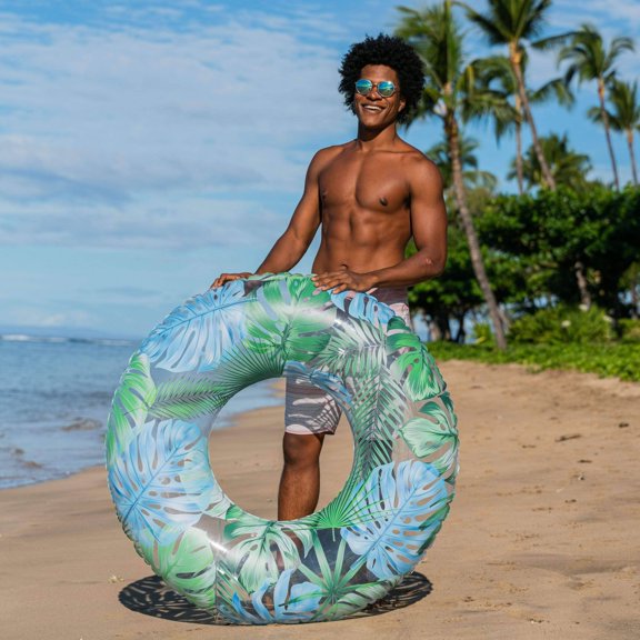 PoolCandy Resort Collection 48" Jumbo Palm Print Pool Tube