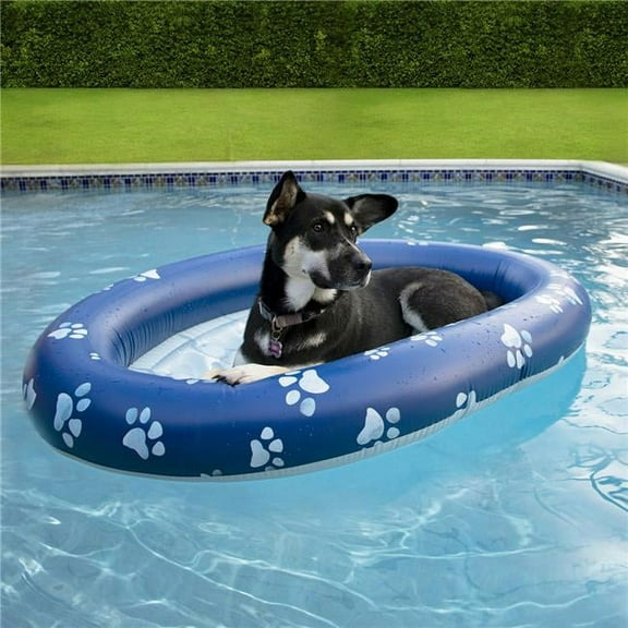 PoolCandy Inflatable Pet Float for All Size Dogs, Blue