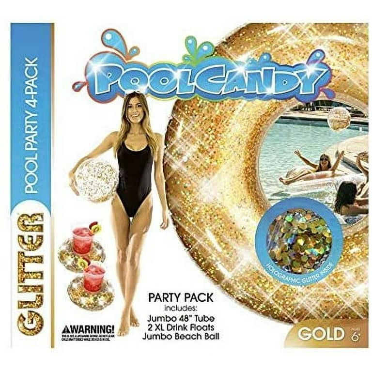 Gold Pool Candy Glitter Jumbo Beach Ball