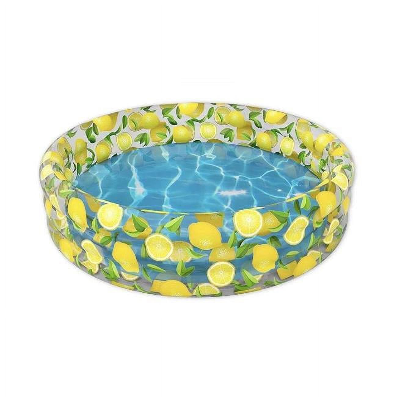 Pool Candy PC6060LEM-F 60 x 60 x 15 in. Inflatable Sunning Pool, Lemon Print