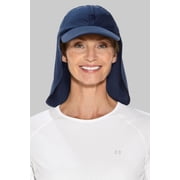 Pool Cap with Neck Drape - UPF 50+ Sun Protection - Hayden in Navy
