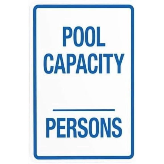 Pool Capacity Warning Spa Rules Metal Tin Sign 8x12 Inch Caution Plaque Signage Marker for Swimming Pool Spa Resort Hotel Community Club Home Business Outdoor Indoor Wall Decor