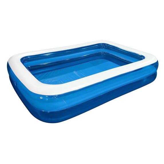 Pool Central 103" Royal Blue and White Rectangular Inflatable Swimming Pool