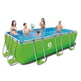 thumbnail image 1 of Pool Central 13' x 6.5' Rectangular Steel Frame Above Ground Swimming Pool Set - Neon Green, 1 of 2