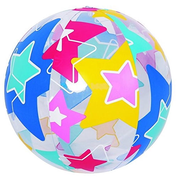20" Star Print Transparent Beach Ball