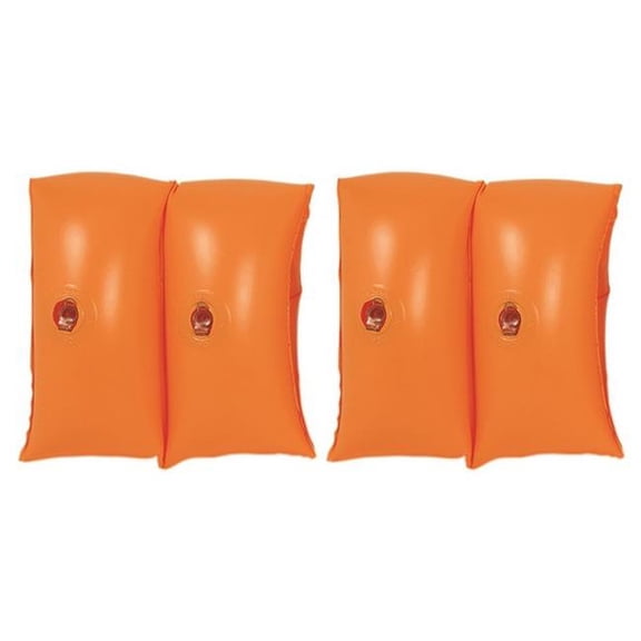 Set of 2 Inflatable Orange Swimming Pool Arm Floats, 8-Inch