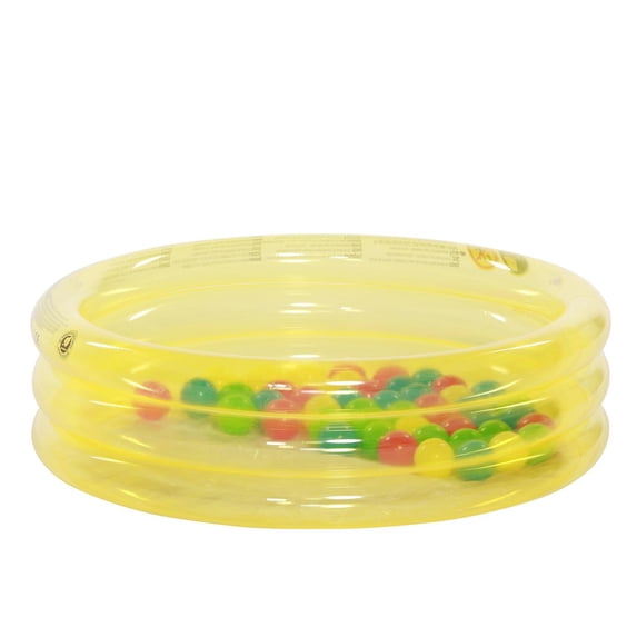 Pool Central 36" Transparent Yellow Inflatable Children's Play Pool Ball Pit