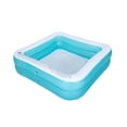 thumbnail image 1 of Pool Central 4.75ft. Inflatable Blue and White 2-Ring Swimming Pool, 1 of 9