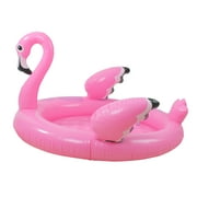 Pool Central 42.5 Inflatable Flamingo Round Childrens Swimming Pool - Pink/White