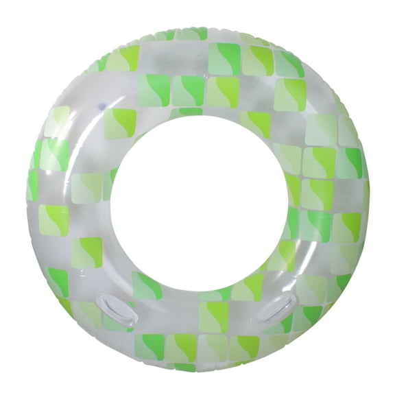 Pool Central Inflatable Geometric Inner Tube Swimming Pool Ring - 47" - Green