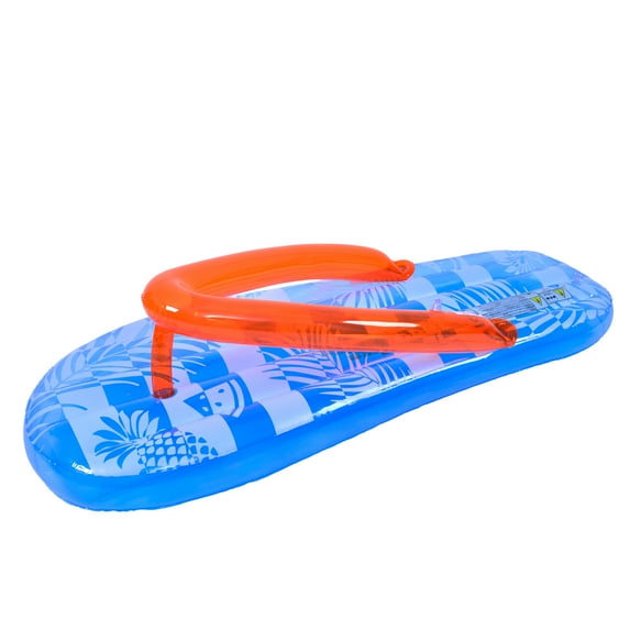 Pool Central 65" Inflatable 1-Person Jumbo Flip-Flop Pool Float - Blue/Red