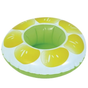 Pool Central 9" Inflatable Lemon Slice Swimming Pool Beverage Drink Holder