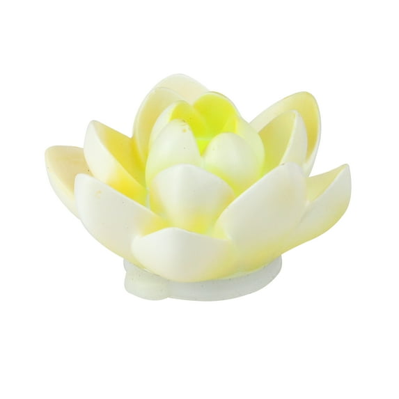 Pool Central Floating Flower LED Color Changing Patio or Swimming Pool Light 4” - White/Yellow