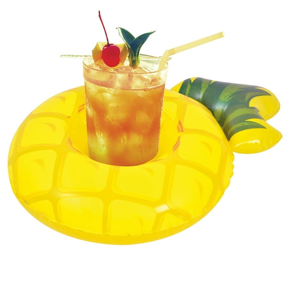 Pool Central Inflatable Floating Pineapple Swimming Pool Drink Holder - 9.75"