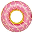 thumbnail image 1 of Pool Central Inflatable Pink Strawberry Frosted Doughnut Pool Tube Float, 49-Inch, 1 of 2