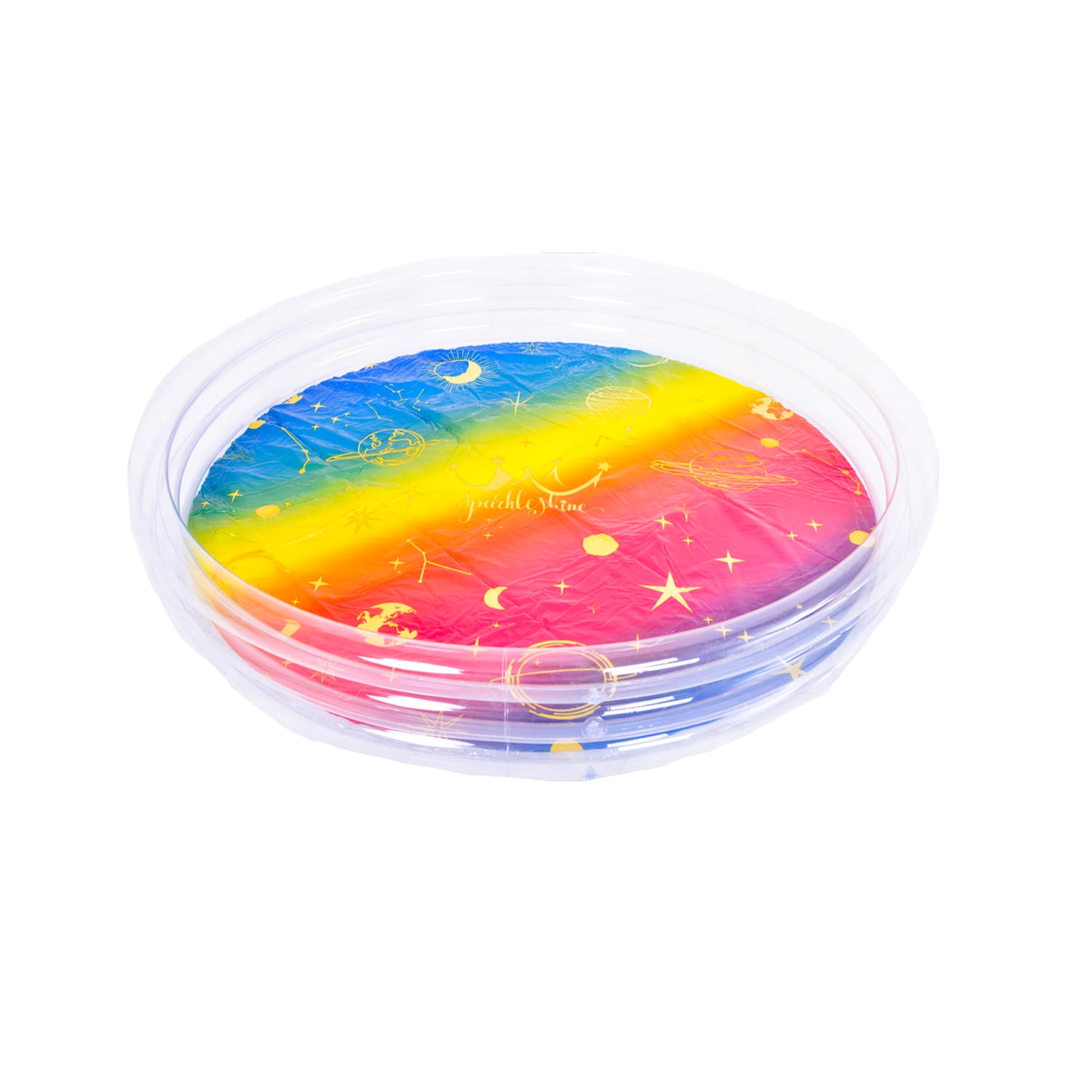 Pool Central Inflatable Round 3 Ring Rainbow Celestial Kiddie Swimming Pool - 61.5"