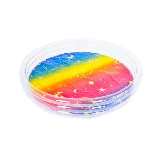 Pool Central Inflatable Round 3 Ring Rainbow Celestial Kiddie Swimming Pool - 61.5"