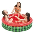 thumbnail image 1 of Pool Central Inflatable Round 3 Ring Watermelon Kiddie Swimming Pool - 47", 1 of 5