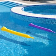Pool Central 2pc Inflatable Dinosaur Twisty Tube Swimming Pool Toys 63" - Purple/Yellow