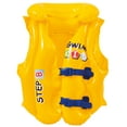 thumbnail image 1 of Pool Central Children's Swimming Pool Training Vinyl Swim Vest - Yellow/Blue - XS, 1 of 5