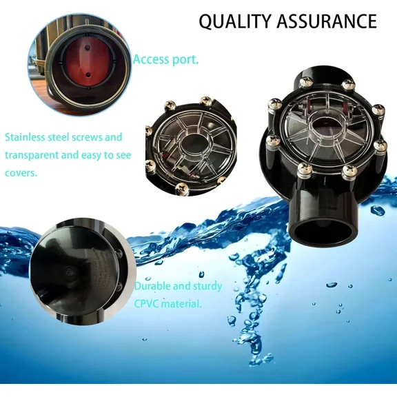 Pool Check Valve 11/2 to 2 180 Rotary Design CPVC Replaces 7235 / 7236 / 7305 / 7511 / 7512