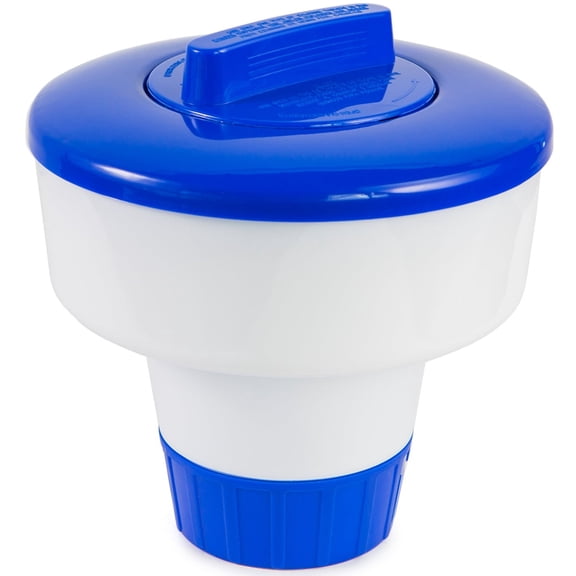 Pool Chemical Dispenser Strong Floating Pool Chlorine Dispense Tablets Holder for Bromine Adjustable Flow Vents Floater for Indoor & Outdoor Swimming Spa Pools