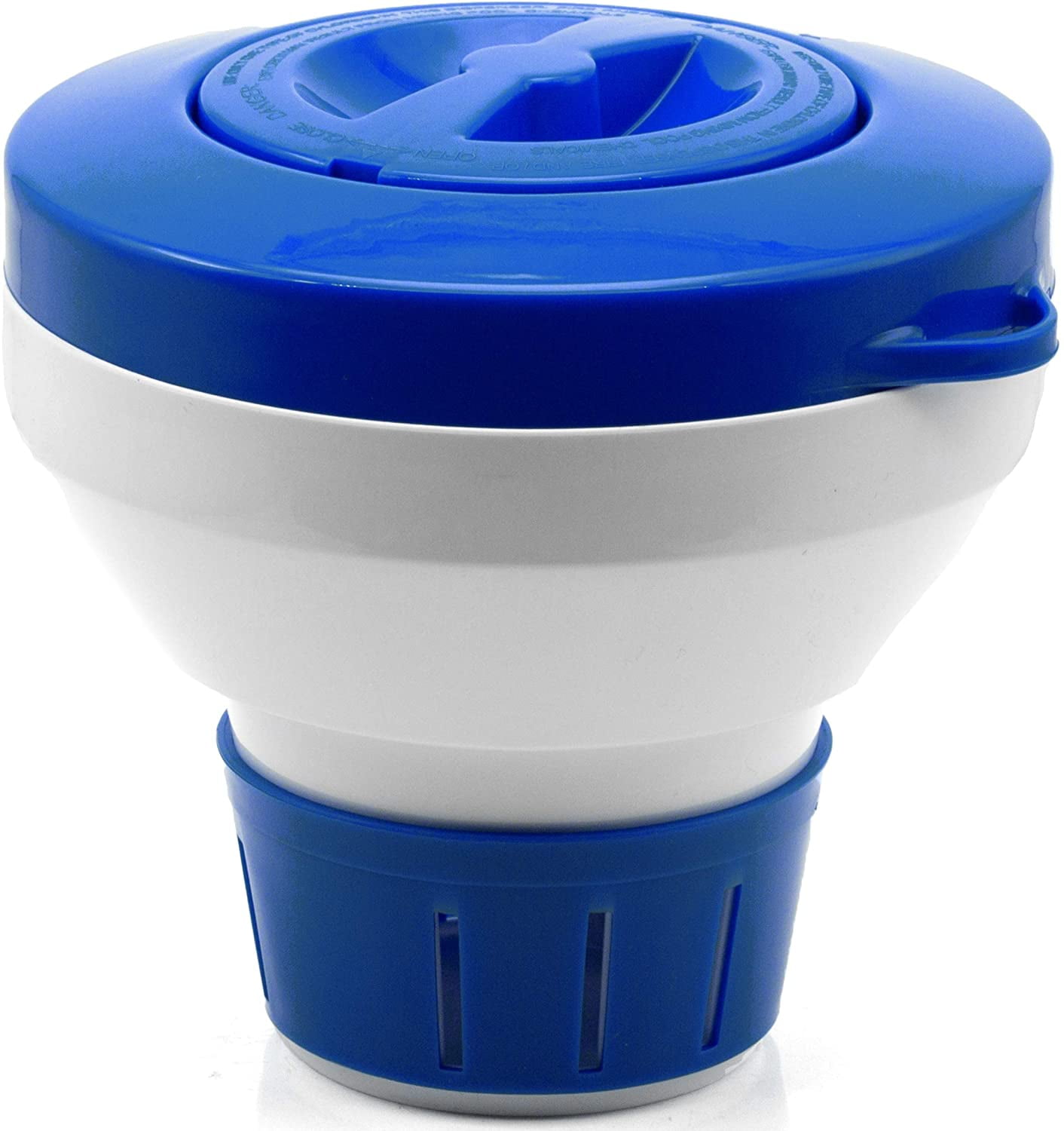 Dispenser Galleggiante Per Pastiglie Di Cloro O Bromo Per Piscina, Con Termometro, Blu Lago