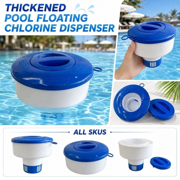 Pool Chlorine Floater for Pools Fits Chlorine Tablet Floater with Adjustable Flow Vents Balanced Chemical Dispenser for Hot Tub/Spa