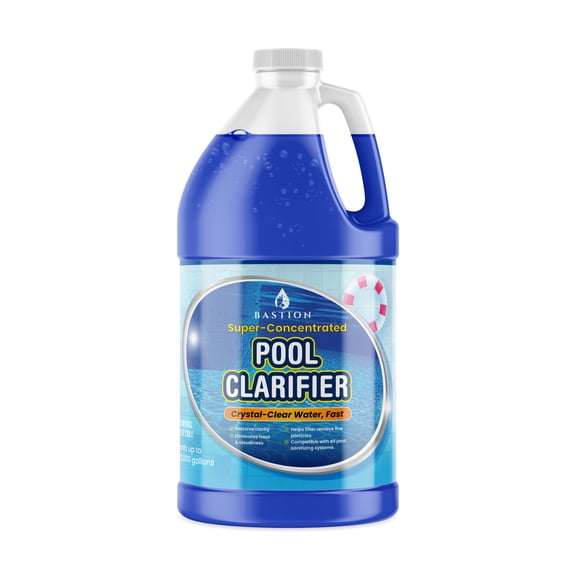 Pool Clarifier & Water Flocculant Super Concentrated Floc for Cloudy Above Ground & Inground Swimming Pools 64 oz Chlorine, Saltwater, Chemicals Compatible 1 oz Treats 5,000 Gallons