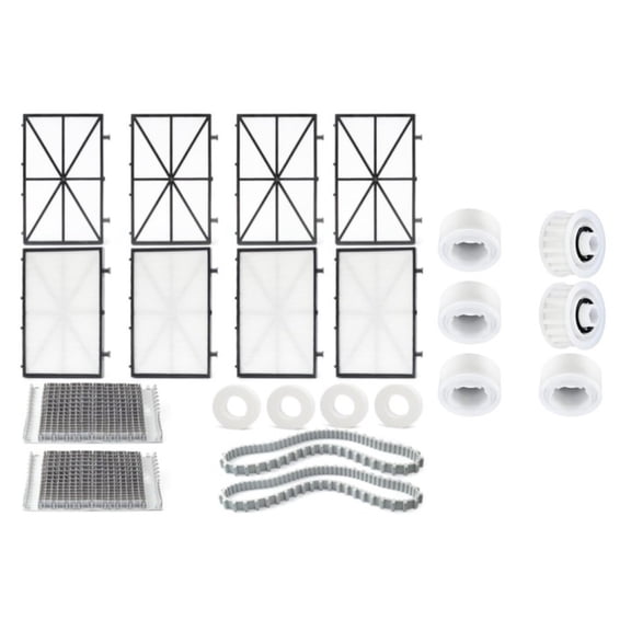 Pool Cleaner Kit with Filter Panels Track Climbing Ring Brush Wheel Set Compatible for Dolphin M200 M400 M500 DX Series Robotic Pool Cleaners