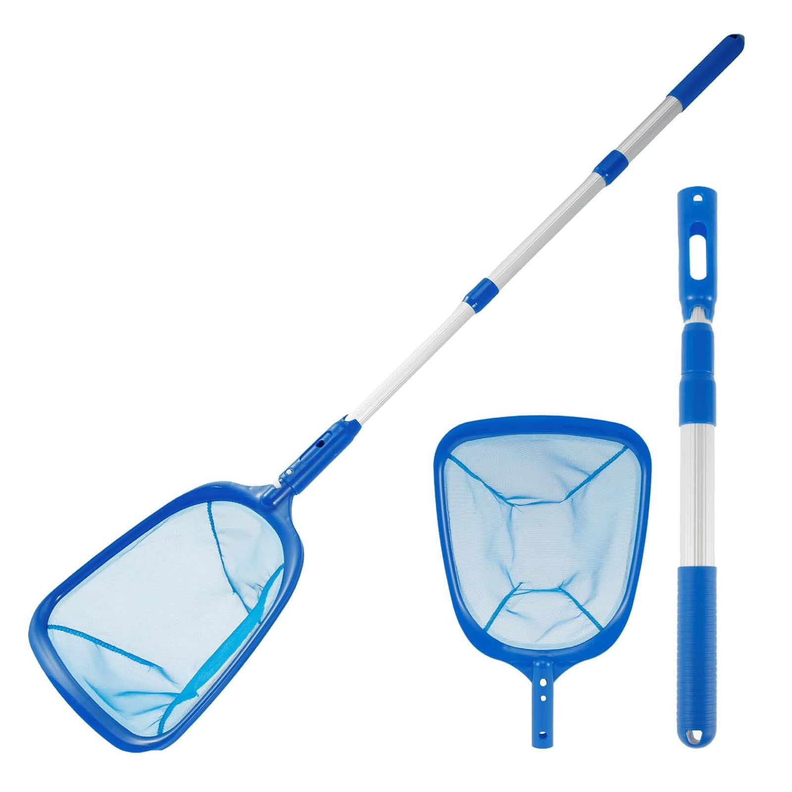 Pool Cleaners Telescopic Pole Adjustable Leaf Skimmer Rake Net, 90cm ...