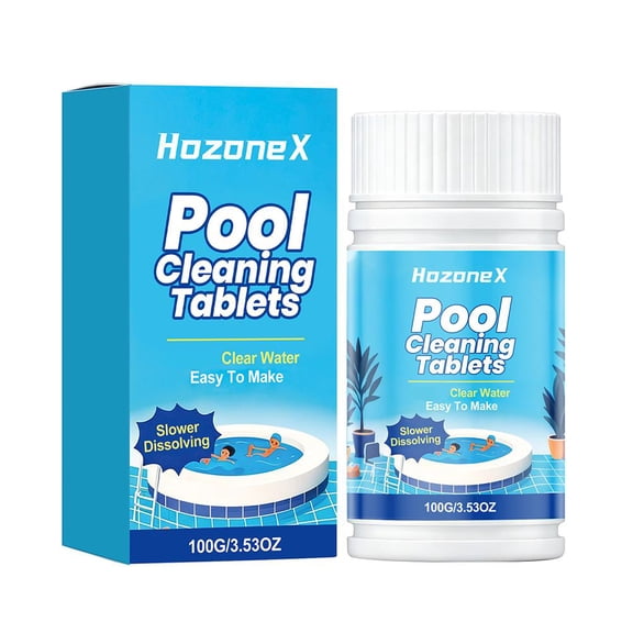 Pool Cleaning Tablets For Crystal Clear Water, Clears Dull, Hazy or Cloudy Eliminate Wate Maintain Odors, Fast Water Acting,