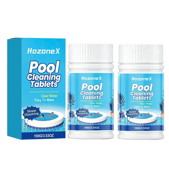 Pool Cleaning Tablets For Crystal Clear Water, Clears Dull, Hazy or Cloudy Maintain Odors, Acting, Wate Eliminate Water Fast
