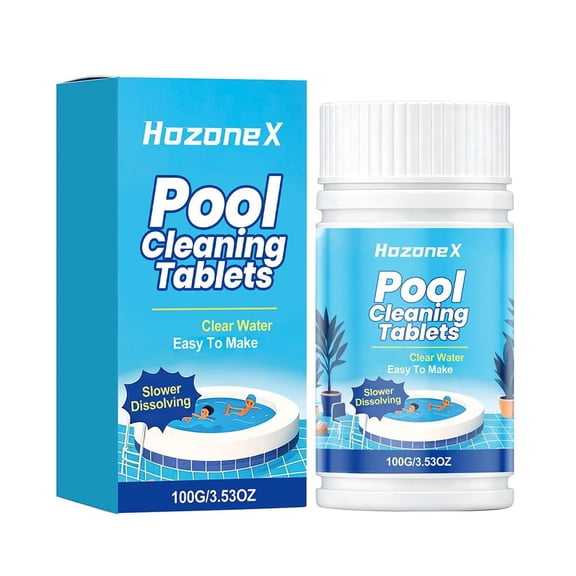 Pool Cleaning Tablets For Crystal Clear Water, Clears Dull, Hazy or Cloudy Maintain Odors, Acting, Wate Eliminate Water Fast