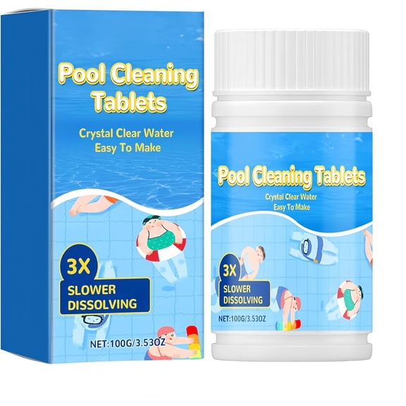 Pool Cleaning Tablets for Crystal Clear Water, Clears Dull, Hazy or Cloudy Wate Eliminate Odors, Fast Acting, Maintain Water Quality Balance