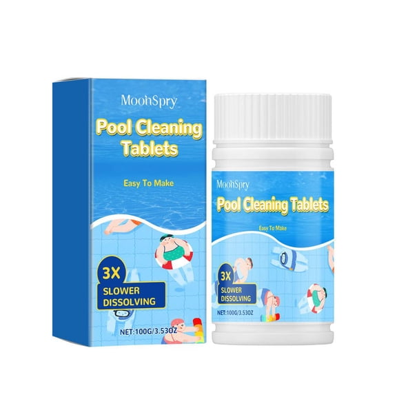 Pool Cleaning Tablets for Crystal Clear Water, Fast Acting, Maintain Balance for Pool, Hot Tub, Spa